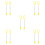 10Pcs Versatile Triangle Iron Sticks Mallet with Stylish Yellow Design 6