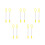 10Pcs Versatile Triangle Iron Sticks Mallet with Stylish Yellow Design 8