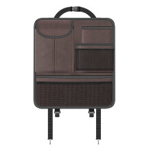 Organizador dobrável para banco de carro com suporte para tablet, protetores de encosto, bolso de rede para caixa de lenços de papel, impermeável