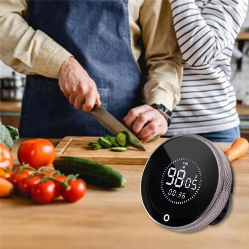 Color Screen Timer Magnetic LED Silent Rechargeable Multifunctional for Kitchen Beauty Exercise  Reminder 2