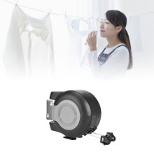 Heavy Duty 30m Indoor Outdoor Retractable Clothesline Black Gray 1100g