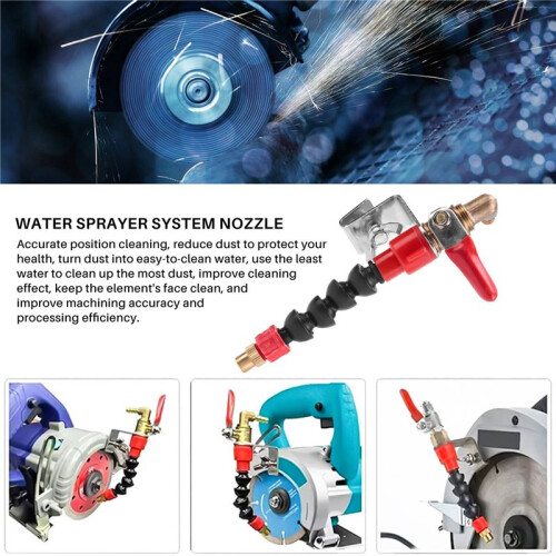 Dust Remover Water Sprayer System Nozzle Coolant Misting Dust-Proof for Brick Tile Cutting Machine Angle Grinder 2Pcs 1