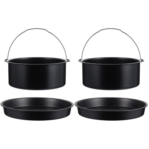 2Sets Compact Non-Stick Cake Barrel Round Pizza Pan for Home Baking 1