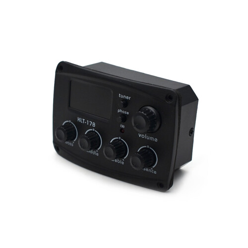 Acoustic Guitar Pickup with Tuner, Volume Control, 6.35 Audio Output 2