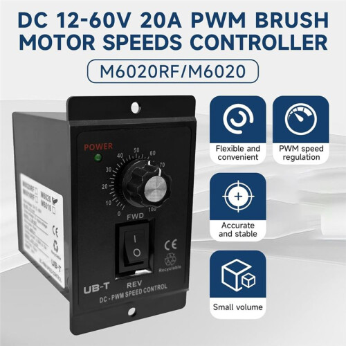 12-60V 20A PWM Brush Motor Speeds Controller,  Motor Speed Controller, Suitable for  Brush Motor 2