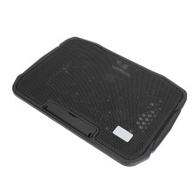 Pad di raffreddamento regolabile per laptop USB 370x255x27mm, in metallo e plastica