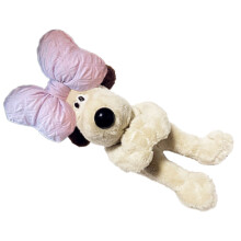Mini peluche de chien mignon pour voiture, décor indicateur de direction et essuie-glace violette