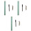 3Sets Growth Chart for Kids Wall Hanging Assorted Color Height Ruler 4