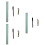 3Sets Growth Chart for Kids Wall Hanging Assorted Color Height Ruler 8
