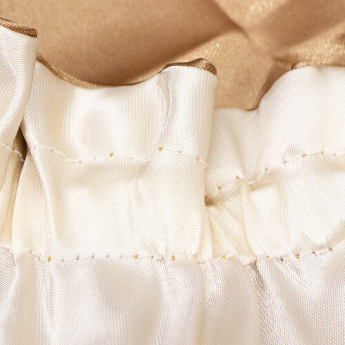 Elastische Kinder Badmuts Beige Satijn Haarbescherming 2