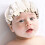 Elastische Kinder Badmuts Beige Satijn Haarbescherming 4