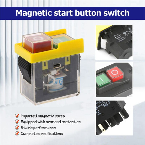 2X Kjd6 5E4 250V 6A Universal Safety : Electromagnetic Waterproof, Against Power Outage Tool , Start Button 2
