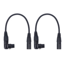 XLR Right Angle Male to Female Extension Cable for Live Performances Noise and RF Interference Reduction with Pure Copper Wire and Self Locking