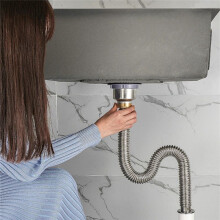 Kitchen Sink Drain Pipe Stainless Steel Sink Strainer with Sink Stopper/Sealing Lid Kitchen Sink Sewer Pipe