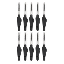 Eyelash Comb Set Foldable Eyebrow Grooming Brush Stainless Steel Teeth Multi Functional With Cover Lightweight Travel Makeup Tools Includes7pcs