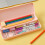 Double Layer Plastic Stationery Box Large Capacity 22x8.2cm Blue 5