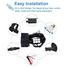 6 Gang Panel Electronic Relay System Circuit Control Box Fuse Relay Box Wiring Harness for Auto Truck Boat Marine