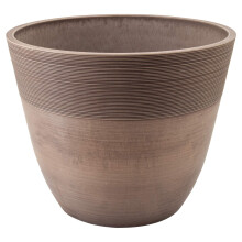 PSW Pot Collection FM30TP 12-tums Plast/Sten/Träkomposit Stor Ribbad Kruka - Ingen Dräneringshål