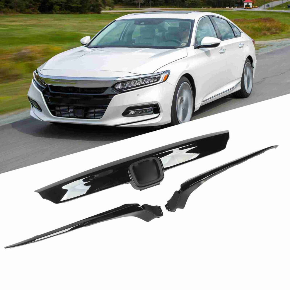 Upper Grille Chrome Trim Accord 2018-2020 Black 7055741117787