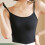 Black Backless Spaghetti Strap Camisole, Free Size 1