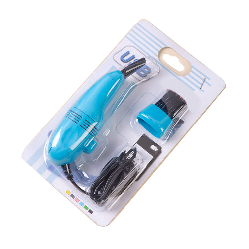 USB Powered Keyboard Vacuum Cleaner, Blue, Compact 4x14x2cm 2