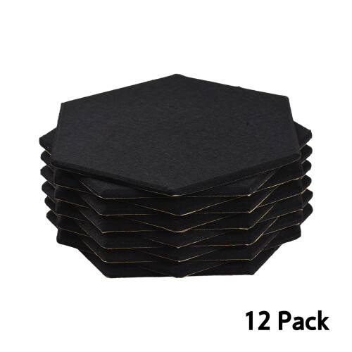12-Pack Hexagon Panels 11.8x10.2x0.4in White 2