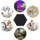 12-Pack Hexagon Panels 11.8x10.2x0.4in White 4