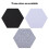12-Pack Hexagon Panels 11.8x10.2x0.4in White 7