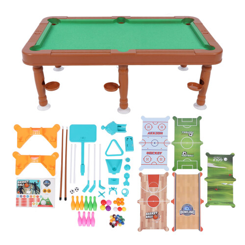 6-in-1 Kids Interactive Game Table Set, Plastic, 28x49.5x18cm 2