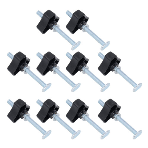 10 Sets Stainless Steel T Track Knobs M8x100mm Bolt Nut Washer Kit 2