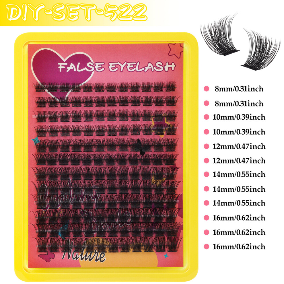 Dachuang Beauty (522) Fluffy D Curl Diy Eyelash Extensions 8-16Mm