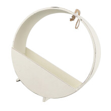 Indoor Circular Wooden Planter Rustic