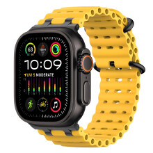 MoKo Upgraded Ocean Band Compatible with Apple Watch Ultra 2/Ultra 49mm,S10 46mm,9/8/7 45mm,SE2/SE/6/5/4 44mm,3/2/1 42mm, Breathable Sport Strap