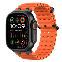 MoKo Ocean Band Compatible with Apple Watch Ultra 3/2/1 49mm, Upgraded Silicone Sports Bands 46mm 45mm 44mm, Series 11/10/9/8/7/6/5 SE3/2/1 Breat