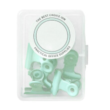 8pcs Metal Hinge Clips, Mint Green, 25x22mm