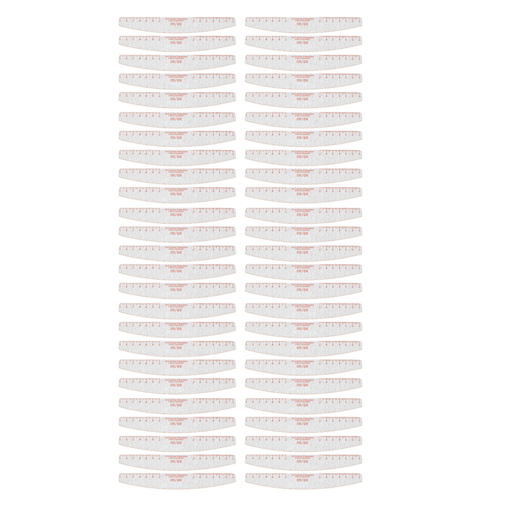 Coarse 80/80 Grit Curved Nail Files 50 Pcs
