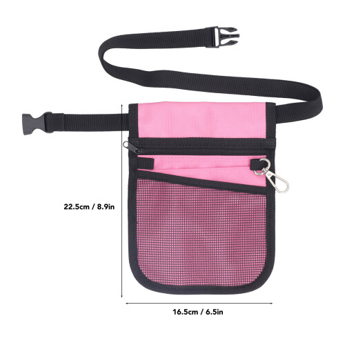 Nurse Waist Pouch MultiPocket 22.5x16.5cm Rose Red 1