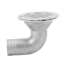Tuyau d'évacuation de pont marin robuste, raccords de drainage pour bateaux en acier inoxydable avec polissage électrolytique, coude à 90 degrés