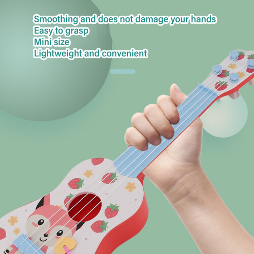 Simulation 4-String Ukulele Toy Pink 12.5x4.5x41cm 2