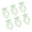 100Pcs Cute Fruit Paper Clips - Green Lemon 5
