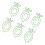 100Pcs Cute Fruit Paper Clips - Green Lemon 9