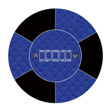 nuveti 24/31/47/55 tommer Rund Poker Mat til Texas Holdem | Bærbart Poker Bord med Art Deco Layout