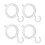 4pcs Foldable ABS Hanging Wig Stand, Round White Storage Holder 13