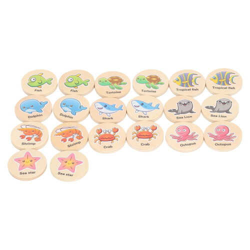 Type 2 20pcs Wooden Memory Match Game for Kids 1