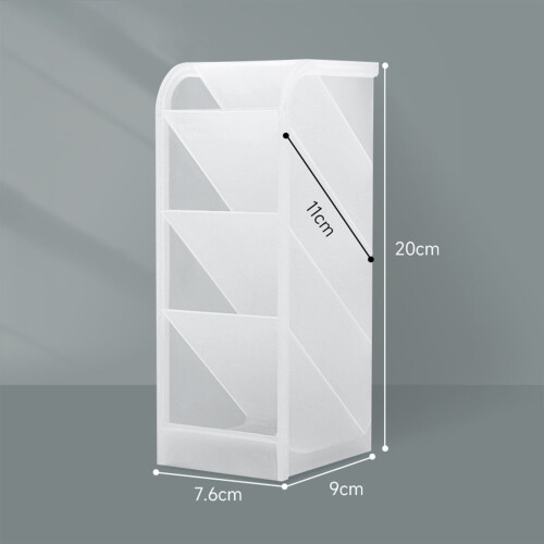 Desktop Pencil Holder 4-Tier Frosted 7.6x9x20cm 1