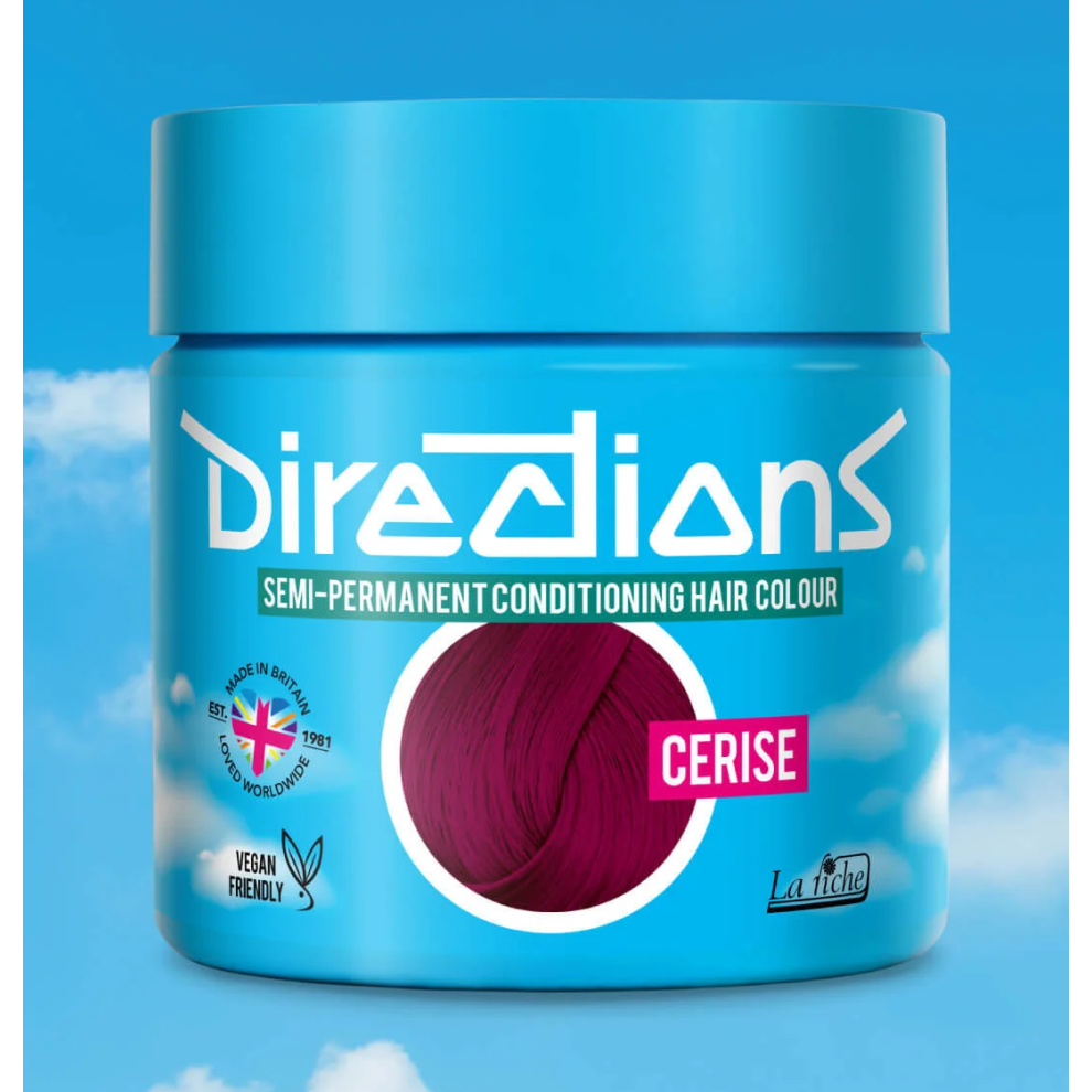 Directions Cerise Semi-Permanent Hair Colour - 88Ml Tub