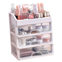 Spacious Clear Plastic 3 Tier Makeup & Jewelry Storage Box with Secure Closure