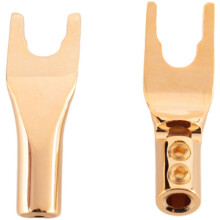 32 PeçAs Hifi Banana Y Spade U/Y Banhado A Ouro Cobre Puro Parafuso Garfo Hifi Alto-Falante Spade Plugues-Cobre