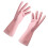 Rubber Kitchen Cleaning Gloves Reusable Waterproof Thickened Durable Pink L 1