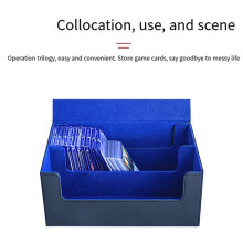 Card Storage Box for Trading Cards,Card Deck Case, Magnetic Closure Card Holder for Magnetic Game Cards Red